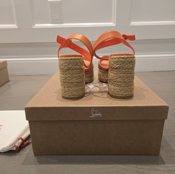 $995 Christian Louboutin CALAKALA 70 Platform Espadrille EU 39 US 9 NIB - Picture 7 of 9
